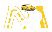 M Driving School logo – yellow and black road-themed M letter with car icon, Australia driving lessons